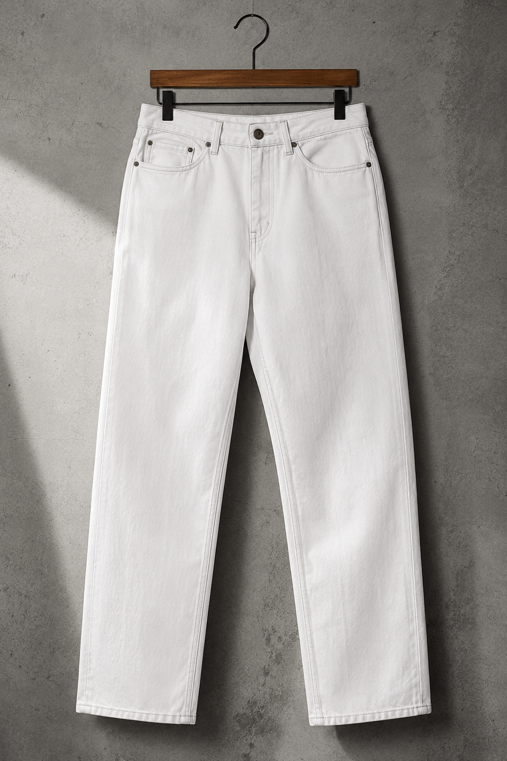 Denim Life Men Loose Fit Mid Rise White Jeans pro thumbnail 2