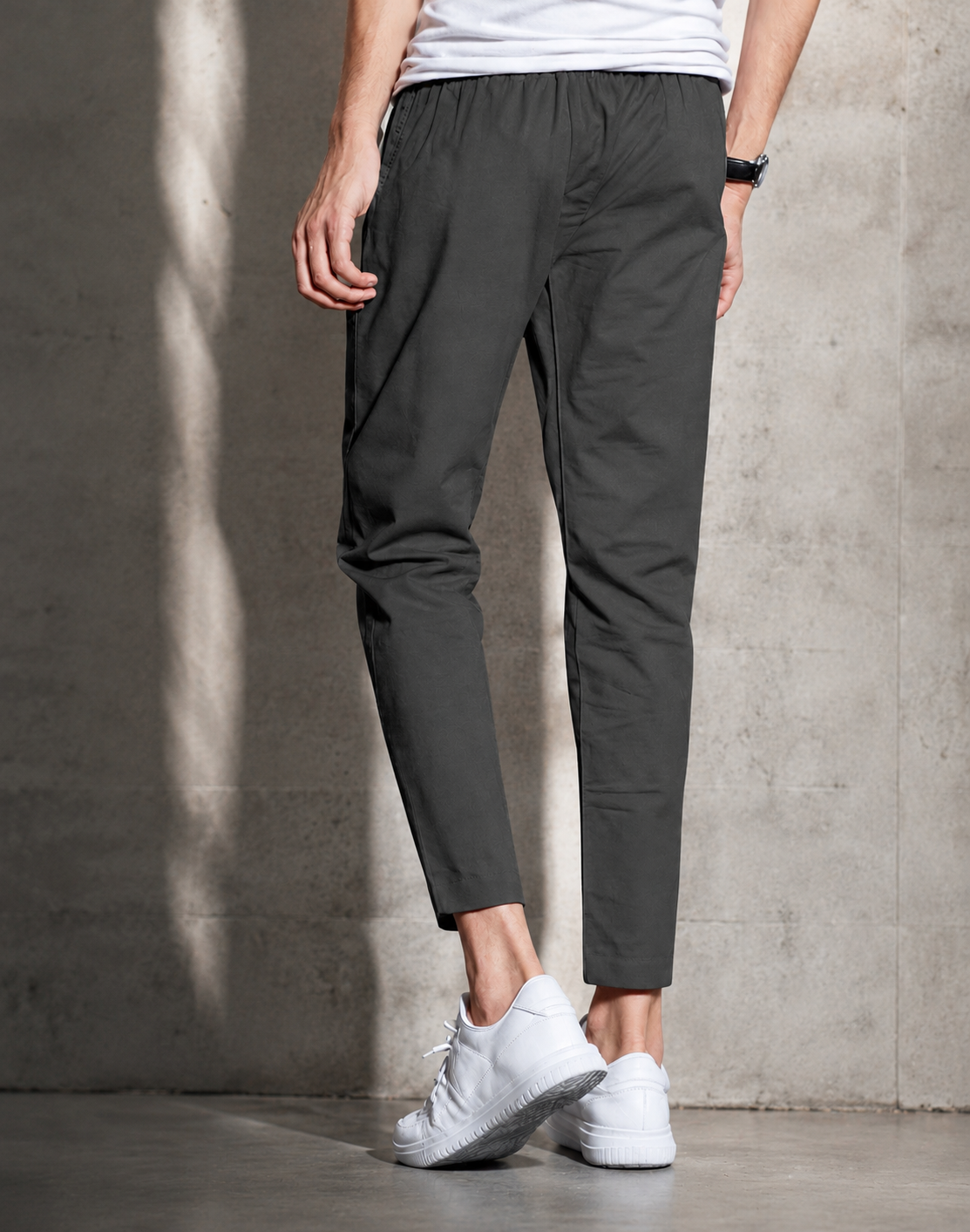 AARADH Men Solid Grey Track Pants thumbnail 2