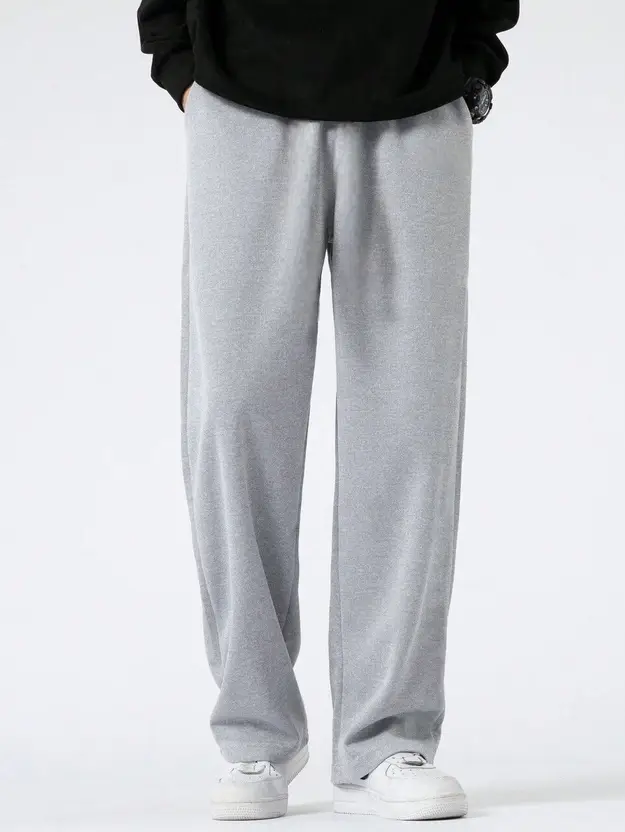 Relaxed Men Grey Trousers (Cotton Blend) thumbnail 2