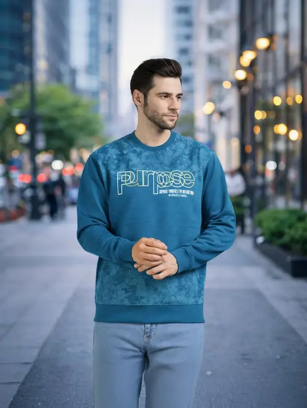 Men Full Sleeve Printed Sweatshirt