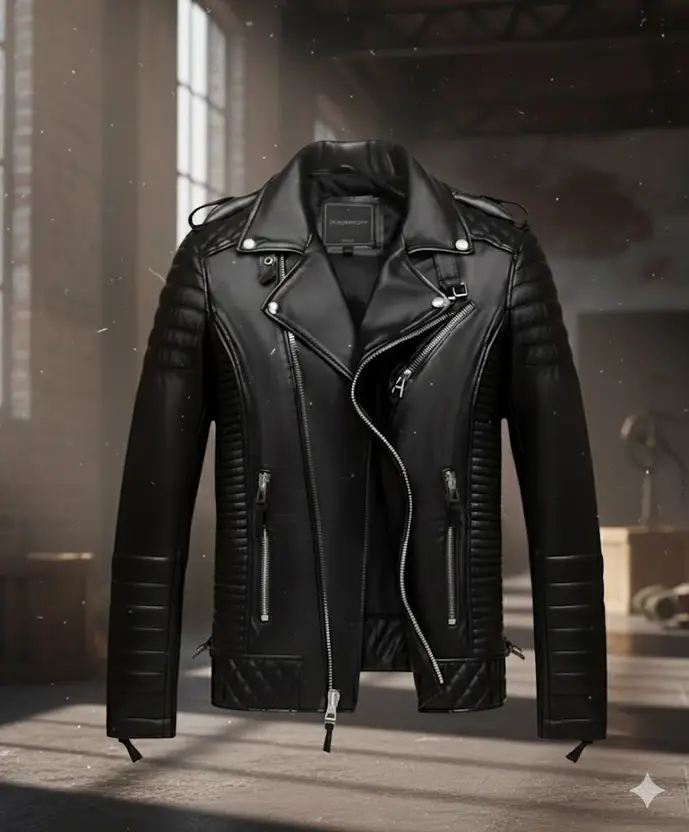 Full Sleeve Solid Men Faux Leather Biker/Riding Jacket