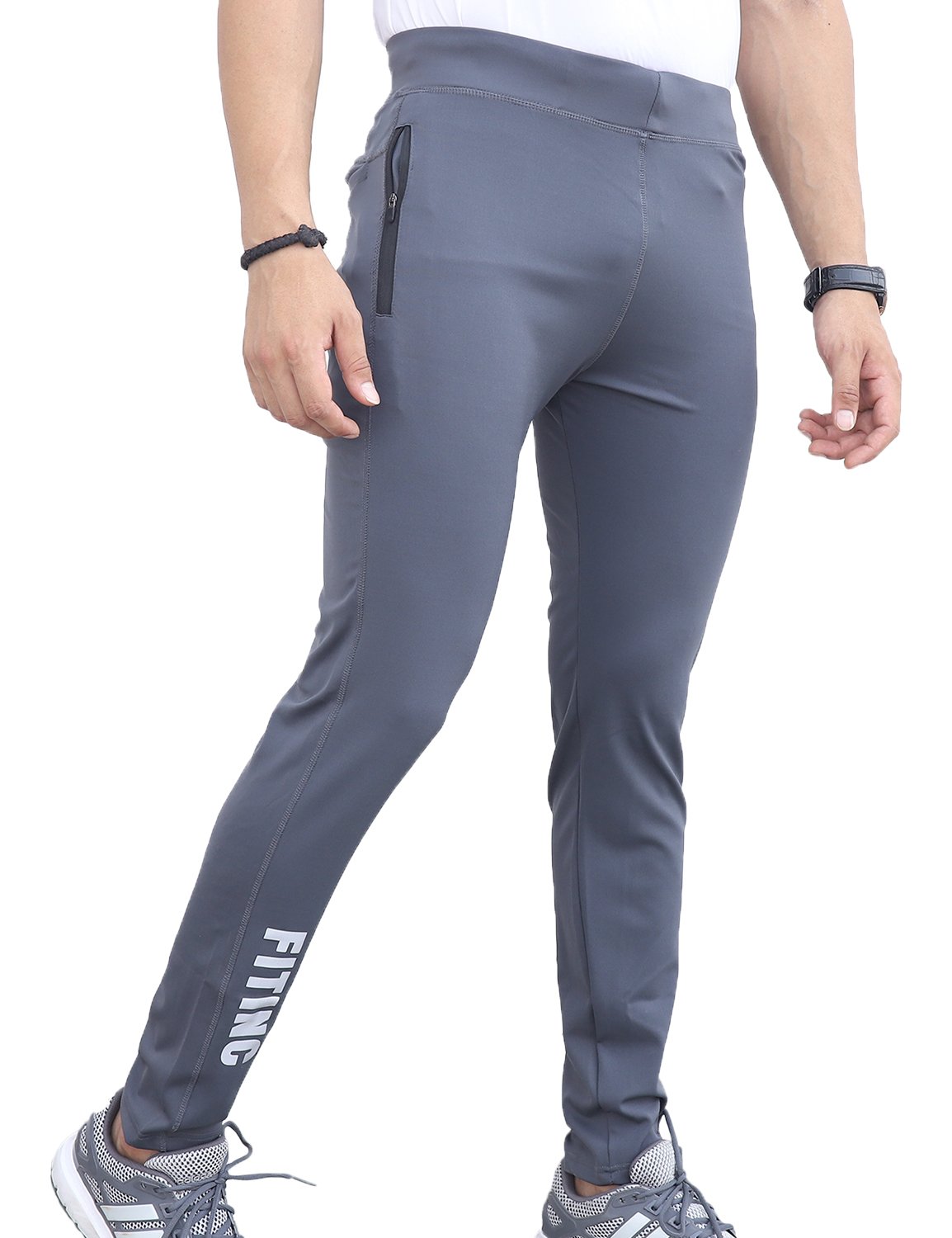 Men's Gym & Yoga Wear Stretchable Trackpant with Two Zipper Pockets