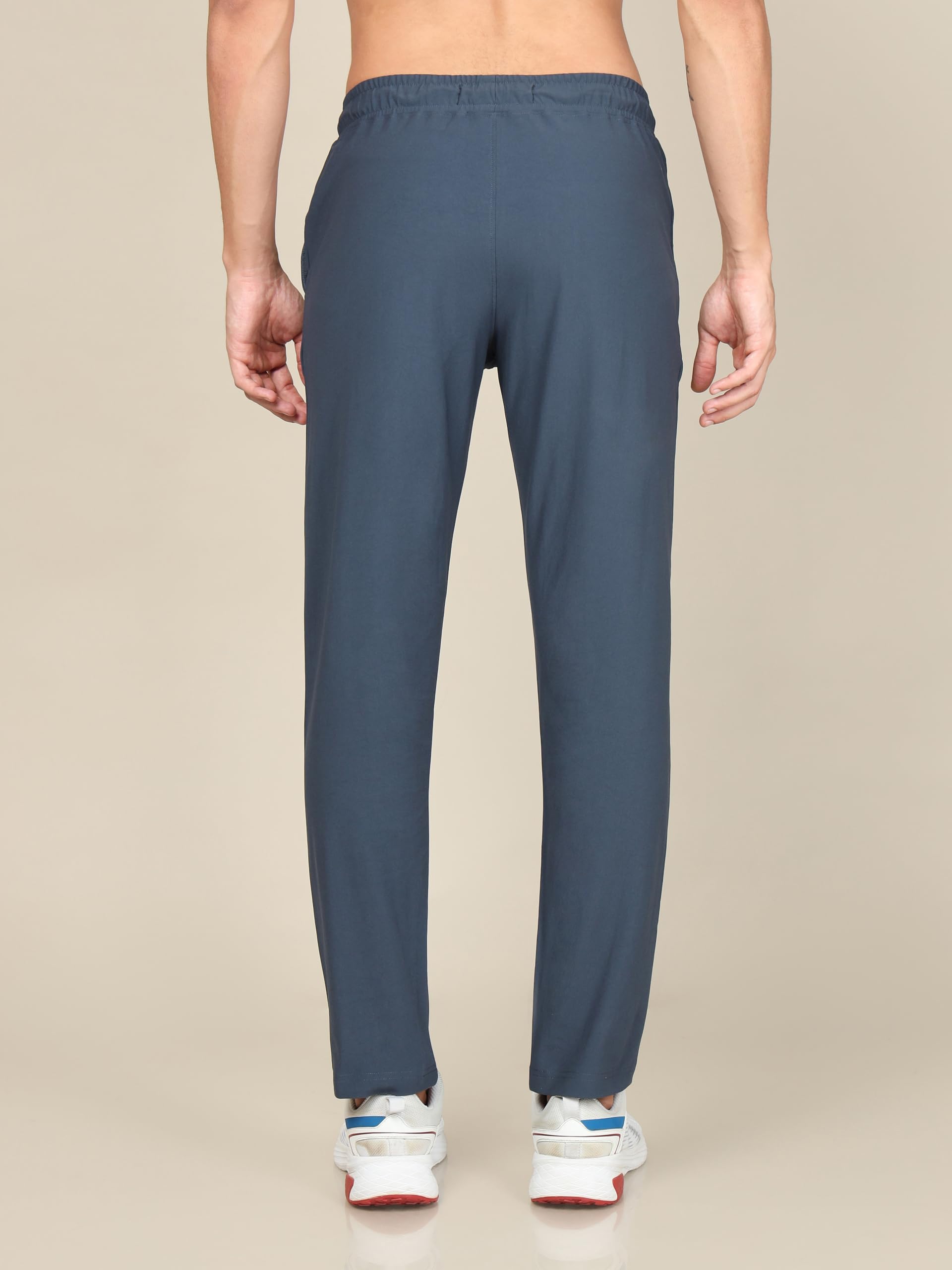 Men's Relaxed Fit Track Pants with Zip Pockets, 4-Way Stretch Quick Dry thumbnail 2
